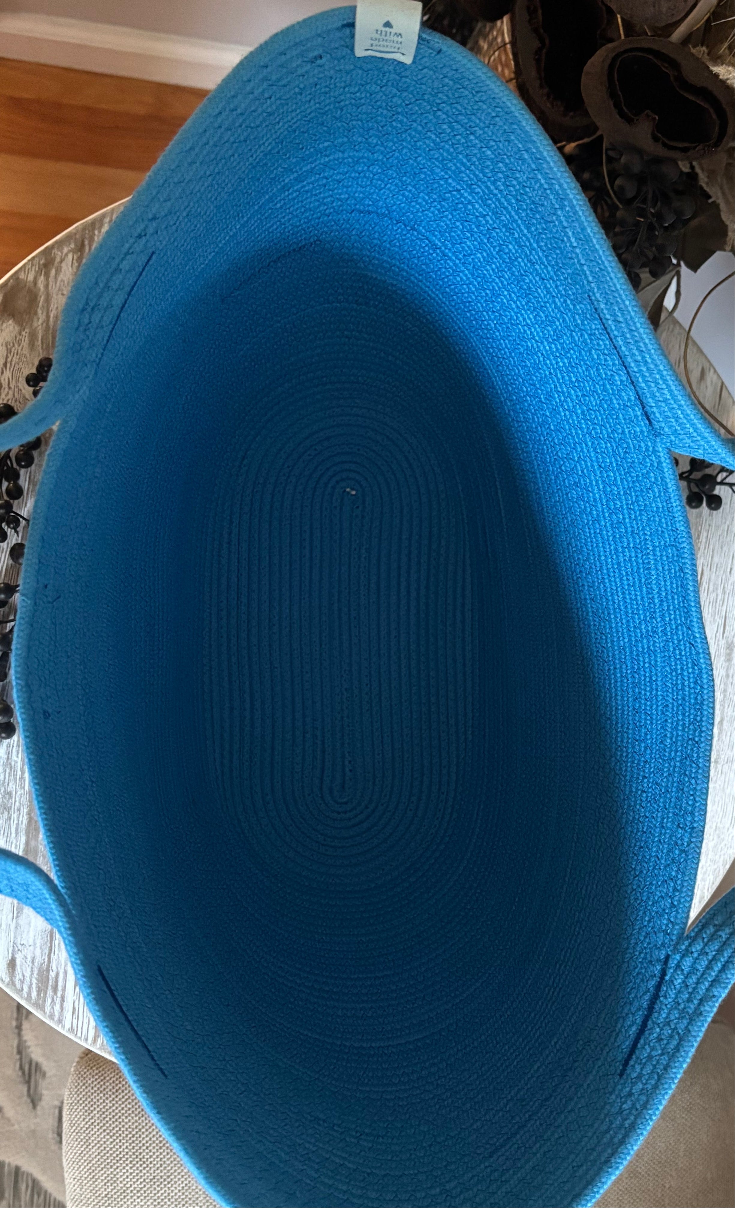 Handmade Cotton Tote BAG Blue bag