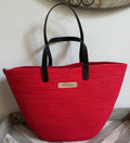 Handmade Cotton Tote BAG Red bag